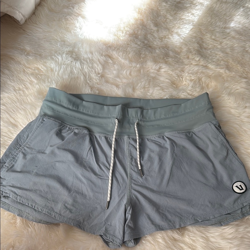 Vuori Gray Athletic Shorts with Drawstring Waistband